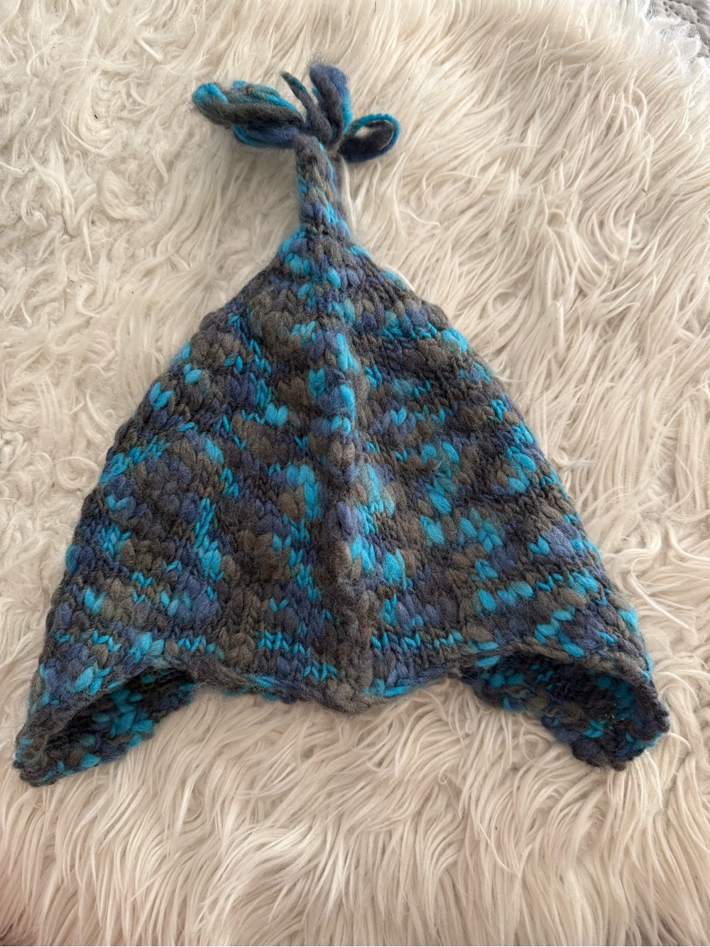 NWT  GAP Turquoise Blend Wool Earflap Beanie Hat